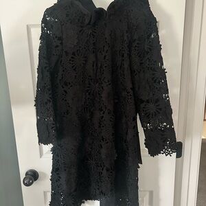Tuckernuck Black Floral Lace Dress